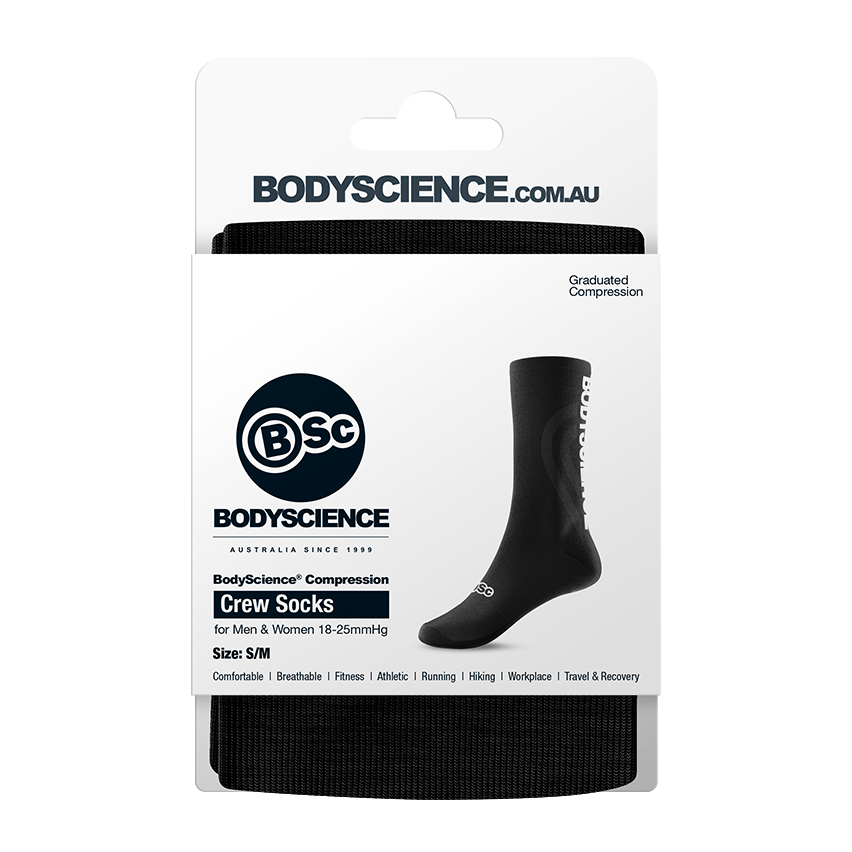 Bodyscience® Compression Crew Socks for Men & Women Bsc Sport